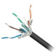 Belkin Cat. 6a STP Solid Cable - Bare Wire - Bare Wire - 1000ft - Black F2CP004-1000-BK