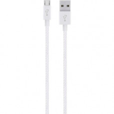 Belkin Micro-USB/USB Data Transfer Cable - 3.94 ft Micro-USB/USB Data Transfer Cable - Type A Male USB - Type A Male Micro USB - White F2CU021-04WHTTM