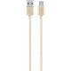 Belkin MIXIT&uarr; Metallic USB-C to USB-A Charge Cable - 4 ft USB Data Transfer Cable for Notebook - First End: 1 x Type A Male USB - Second End: 1 x Type C Male USB - Metallic Gold F2CU060BT04-GLD