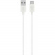 Belkin MIXIT&uarr; Metallic USB-C to USB-A Charge Cable - 4 ft USB Data Transfer Cable for Smartphone, Tablet, Notebook - First End: 1 x Type A Male USB - Second End: 1 x Type C Male USB - 60 MB/s - Shielding - Metallic White F2CU060BT04-WHT