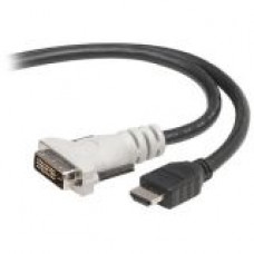 Belkin HDMI to DVI D Single Link Male to Male Cable - Male - DVI-D Male Video - 10ft - Black - TAA Compliance F2E8171-10-SV