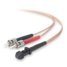 Belkin Fiber Optic Duplex Patch Cable - MT-RJ Male - ST Male - 9.84ft - Orange - TAA Compliance F2F20290-03M