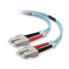 Belkin Fiber Optic Duplex Patch Cable - SC Male - SC Male - 3.28ft - Aqua - TAA Compliance F2F40277-01M-G