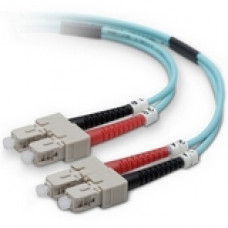 Belkin Fiber Optic Patch Cable - SC Male - SC Male - 9.84ft - Aqua - TAA Compliance F2F40277-03M-G