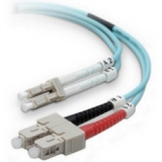 Belkin Fiber Optic Patch Cable - LC Male - SC Male - 3.28ft - Aqua - TAA Compliance F2F402L7-01M-G