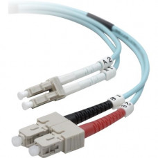 Belkin Fiber Optic Duplex Patch Cable - LC Male - SC Male - 16.4ft - Aqua - TAA Compliance F2F402L7-05M-G