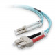 Belkin 10 Gb Fiber Optic Duplex Cable - LC Male - SC Male - 98.43ft - Aqua - TAA Compliance F2F402L7-30M-G