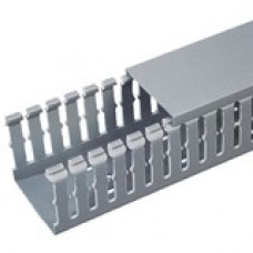 PANDUIT 6ft Panduct Type F - Narrow Slot Wiring Duct - Light Gray - 6 Pack - TAA Compliance F1.5X1LG6