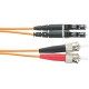 Panduit Fiber Optic Duplex Patch Network Cable - 98.43 ft Fiber Optic Network Cable for Network Device - First End: 2 x ST Male Network - Second End: 2 x LC Male Network - Patch Cable - 50/125 &micro;m - Orange - 1 Pack - TAA Compliance F5E2-10M30Y