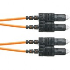 Panduit Fiber Optic Duplex Patch Network Cable - 98.43 ft Fiber Optic Network Cable for Network Device - First End: 2 x SC Male Network - Second End: 2 x SC Male Network - Patch Cable - 50/125 &micro;m - Orange - 1 Pack F623RSNSNSNM030