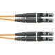 Panduit Fiber Optic Duplex Patch Network Cable - 137.80 ft Fiber Optic Network Cable for Network Device - First End: 2 x LC Male Network - Second End: 2 x LC Male Network - Patch Cable - Orange - 1 Pack - TAA Compliance F62ELLNLNSNM042