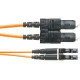 Panduit Fiber Optic Duplex Patch Network Cable - 6.56 ft Fiber Optic Network Cable for Network Device - First End: 2 x LC Male Network - Second End: 2 x SC Male Network - Patch Cable - Orange - TAA Compliance F62ERLNSNSNM002