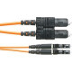 Panduit Fiber Optic Duplex Patch Network Cable - 137.80 ft Fiber Optic Network Cable for Network Device - First End: 2 x LC Male Network - Second End: 2 x SC Male Network - Patch Cable - Orange - 1 Pack F62ELLNSNSNM042