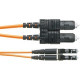 Panduit Fiber Optic Duplex Patch Network Cable - 141.08 ft Fiber Optic Network Cable for Network Device - First End: 2 x LC Male Network - Second End: 2 x SC Male Network - Patch Cable - Orange - 1 Pack - TAA Compliance F52ERLNSNSNM043