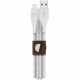 Belkin DuraTek Plus Lightning to USB-A Cable With Strap - 3.94 ft Lightning/USB Data Transfer Cable for iPhone - First End: 1 x Type A Male USB - Second End: 1 x Lightning Male Proprietary Connector - MFI - White - 1 Pack F8J236BT04-WHT