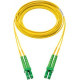Panduit Fiber Optic Duplex Patch Network Cable - 42.65 ft Fiber Optic Network Cable for Network Device - First End: 2 x SC/APC Male Network - Second End: 2 x SC Male Network - Patch Cable - 9/125 &micro;m - Yellow - 1 Pack - TAA Compliance F923LANSNSN