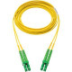 Panduit Fiber Optic Duplex Patch Network Cable - 29.53 ft Fiber Optic Network Cable for Network Device - First End: 2 x SC/APC Male Network - Second End: 2 x SC Male Network - Patch Cable - 9/125 &micro;m - Yellow - 1 Pack - TAA Compliance F923LANSNSN