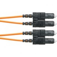 Panduit Fiber Optic Duplex Patch Network Cable - 59.06 ft Fiber Optic Network Cable for Network Device - First End: 2 x SC Male Network - Second End: 2 x SC Male Network - Patch Cable - Orange - 1 Pack - TAA Compliance F523LSNSNSNM018