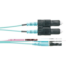 Panduit Fiber Optic Duplex Cable - 10 ft Fiber Optic Network Cable for Network Device - First End: 2 x SC Male Network - Second End: 2 x LC Male Network - Patch Cable - Yellow - TAA Compliance F92ERLNSNSNM003
