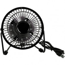 Qvs Portable USB-Powered Mini Desk Fan - Pivot - Black FAN-U1