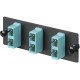 Panduit Fiber Adapter Panel - 3 Port(s) - 3 x Duplex - Black, Aqua - TAA Compliance FAP3WAQDSCZ