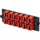 Panduit Opticom Fiber Adapter Panel - 4 Port(s) - Red, Black - TAA Compliance FAPH0424RDMPO