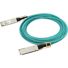 FINISAR 100G Quadwire QSFP28 Active Optical Cable - 49.21 ft Fiber Optic Network Cable for Network Device - First End: 1 x QSFP Male Network - Second End: 1 x QSFP Male Network - 12.50 GB/s - Green FCBN425QE1C15