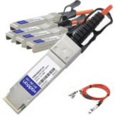 AddOn Finisar FCBN510QE2C07 Compatible TAA Compliant 40GBase-AOC QSFP+ to 4xSFP+ Direct Attach Cable (850nm, MMF, 7m) - 100% compatible and guaranteed to work - TAA Compliance FCBN510QE2C07-AO