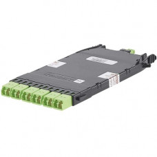 Panduit Fiber Optic Duplex Network Adapter - 1 Pack - 1 x MPO Network - Male - 12 x LC Network - Male - Lime Green, Black - TAA Compliance FHCWA-12-10BN