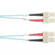Black Box 10-GbE 50-Micron Multimode Value Line Patch Cable, SC-SC, 1-m (3.2-ft.) - 3.28 ft Fiber Optic Network Cable for Network Device - First End: 2 x SC Male Network - Second End: 2 x SC Male Network - Patch Cable - Aqua - RoHS Compliance FO10G-001M-S