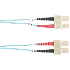 Black Box 10-GbE 50-Micron Multimode Value Line Patch Cable, SC-SC, 10-m (32.8-ft.) - 32.81 ft Fiber Optic Network Cable for Network Device - First End: 2 x SC Male Network - Second End: 2 x SC Male Network - Patch Cable - Aqua - RoHS Compliance FO10G-010