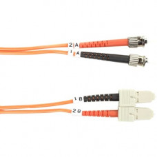 Black Box 50-Micron Multimode Value Line Patch Cable, ST-SC, 10-m (32.8-ft.) - 32.81 ft Fiber Optic Network Cable for Network Device - First End: 2 x ST Male Network - Second End: 2 x SC Male Network - Patch Cable - 1 Pack - RoHS Compliance FO50-010M-STSC