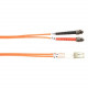 Black Box 62.5-Micron Multimode Value Line Patch Cable, ST-LC, 2-m (6.5-ft.) - 6.56 ft Fiber Optic Network Cable for Network Device - First End: 2 x ST Male Network - Second End: 2 x LC Male Network - Patch Cable - 1 Pack - RoHS Compliance FO625-002M-STLC