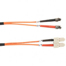 Black Box 62.5-Micron Multimode Value Line Patch Cable, ST-SC, 2-m (6.5-ft.) - 6.56 ft Fiber Optic Network Cable for Network Device - First End: 2 x ST Male Network - Second End: 2 x SC Male Network - Patch Cable - 1 Pack - RoHS Compliance FO625-002M-STSC