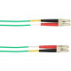 Black Box Duplex Fiber Optic Patch Network Cable - 49.21 ft Fiber Optic Network Cable for Network Device - First End: 2 x LC Male Network - Second End: 2 x LC Male Network - 128 MB/s - Patch Cable - 9/125 &micro;m - Green - TAA Compliant FOCMPSM-015M-