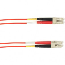 Black Box Fiber Optic Duplex Patch Network Cable - 16.40 ft Fiber Optic Network Cable for Network Device - First End: 2 x LC Male Network - Second End: 2 x LC Male Network - 1.25 GB/s - Patch Cable - 50/125 &micro;m - Red - TAA Compliant FOCMP10-005M-