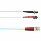 Black Box 2-m, ST-LC, 50-Micron, Multimode, PVC, Aqua Fiber Optic Cable - 6.56 ft Fiber Optic Network Cable for Network Device - First End: 1 x ST Male Network - Second End: 1 x LC Male Network - 128 MB/s - 50/125 &micro;m - Aqua FOCMR50-002M-STLC-AQ