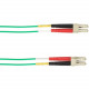 Black Box Duplex Fiber Optic Patch Network Cable - 16.40 ft Fiber Optic Network Cable for Network Device - First End: 2 x LC Male Network - Second End: 2 x LC Male Network - 1 Gbit/s - Patch Cable - 9/125 &micro;m - Green - TAA Compliant FOCMPSM-005M-
