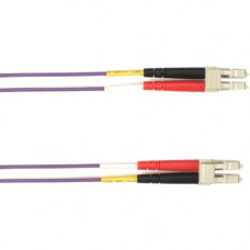 Black Box 3-m, LC-LC, 50-Micron, Multimode, Plenum, Violet Fiber Optic Cable - 9.84 ft Fiber Optic Network Cable for Network Device - First End: 2 x LC Male Network - Second End: 2 x LC Male Network - Patch Cable - Violet FOCMP50-003M-LCLC-VT