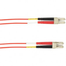 Black Box 5-m, LC-LC, 50-Micron, Multimode, Plenum, Red Fiber Optic Cable - 16.40 ft Fiber Optic Network Cable for Network Device - First End: 2 x LC Male Network - Second End: 2 x LC Male Network - Patch Cable - Red FOCMP50-005M-LCLC-RD