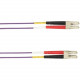 Black Box 8-m, LC-LC, 50-Micron, Multimode, Plenum, Violet Fiber Optic Cable - 26.25 ft Fiber Optic Network Cable for Network Device - First End: 2 x LC Male Network - Second End: 2 x LC Male Network - Patch Cable - Violet FOCMP50-008M-LCLC-VT