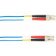 Black Box 10-m, LC-LC, 50-Micron, Multimode, Plenum, Blue Fiber Optic Cable - 32.81 ft Fiber Optic Network Cable for Network Device - First End: 2 x LC Male Network - Second End: 2 x LC Male Network - Patch Cable - Blue - TAA Compliance FOCMP50-010M-LCLC-