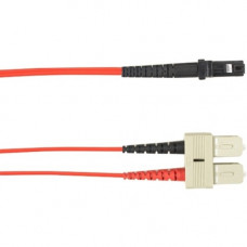 Black Box 10-m, SC-MTRJ, 50-Micron, Multimode, Plenum, Red Fiber Optic Cable - 32.81 ft Fiber Optic Network Cable for Network Device - First End: 1 x SC Male Network - Second End: 1 x MT-RJ Male Network - 1 Gbit/s - 50/125 &micro;m - Red FOCMP50-010M-