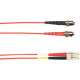Black Box 10-m, ST-LC, 50-Micron, Multimode, Plenum, Red Fiber Optic Cable - 32.81 ft Fiber Optic Network Cable for Network Device - First End: 2 x ST Male Network - Second End: 2 x LC Male Network - Patch Cable - Red - TAA Compliance FOCMP50-010M-STLC-RD