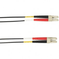 Black Box 15-m, LC-LC, 50-Micron, Multimode, Plenum, Black Fiber Optic Cable - 49.21 ft Fiber Optic Network Cable for Network Device - First End: 1 x LC Male Network - Second End: 1 x LC Male Network - 128 MB/s - 50/125 &micro;m - Black - TAA Complian