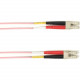 Black Box Duplex Fiber Optic Patch Network Cable - 82.02 ft Fiber Optic Network Cable for Network Device - First End: 2 x LC Male Network - Second End: 2 x LC Male Network - 1 Gbit/s - Patch Cable - 50/125 &micro;m - Pink - TAA Compliant - TAA Complia
