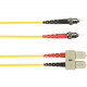 Black Box Duplex Fiber Optic Patch Network Cable - Fiber Optic for Network Device - 128 MB/s - Patch Cable - 3.28 ft - 2 x ST Male Network - 2 x ST Male Network - 9/125 &micro;m - Yellow - TAA Compliant FOCMPSM-001M-STSC-YL