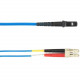 Black Box 2-m, LC-MTRJ, 62.5-Micron, Multimode, Plenum, Blue Fiber Optic Cable - 6.56 ft Fiber Optic Network Cable for Network Device - First End: 1 x LC Male Network - Second End: 1 x MT-RJ Male Network - 128 MB/s - 62.5/125 &micro;m - Blue FOCMP62-0