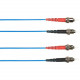 Black Box 5-m, ST-ST, 62.5-Micron, Multimode, Plenum, Blue Fiber Optic Cable - 16.40 ft Fiber Optic Network Cable for Network Device - First End: 2 x ST Male Network - Second End: 2 x ST Male Network - Patch Cable - Blue FOCMP62-005M-STST-BL