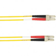 Black Box Duplex Fiber Optic Patch Network Cable - 82.02 ft Fiber Optic Network Cable for Network Device - First End: 2 x LC Male Network - Second End: 2 x LC Male Network - 1 Gbit/s - Patch Cable - 9/125 &micro;m - Yellow - TAA Compliant FOCMPSM-025M